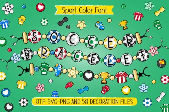 Soccer Bracelet Font